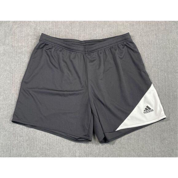 Adidas Shorts Men L Black White Athletic Running Gym‎ Activewear Climalite Train - Picture 1 of 11